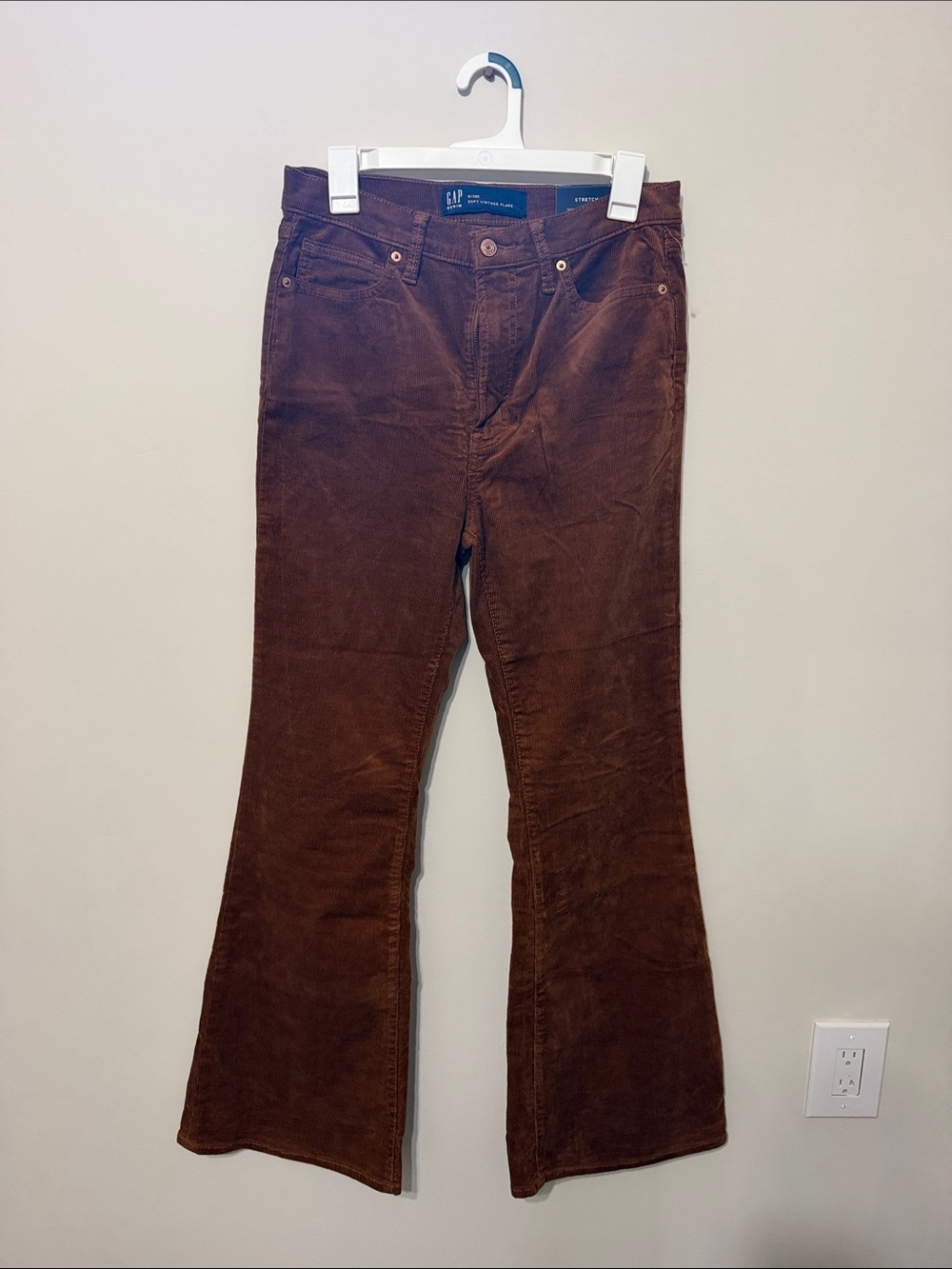 GAP Women's Chocolate Brown Corduroy Flare Leg Jeans